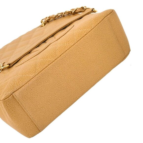 Chanel Beige Calfskin Petite Shopping Tote PST Chain Handbag 185152 - Picture 5 of 11